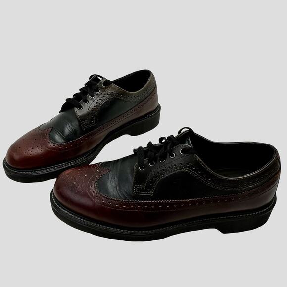 Dr. Martens Other - Dr. Martens Alfred Brogue Oxfords Black/Burgundy Leather AirWair Sole UK 9 US 10